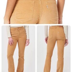 LEVIS 725 HIGH RISE GOLDEN VELVET STRETCH FLARE